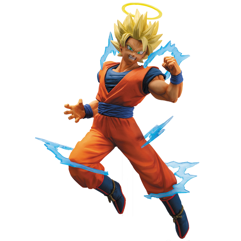 BANPRESTO DRAGON BALL Z DOKKAN BATTLE COLLAB SUPER SAIYAN 2 GOKU FIGURE (ORANGE)