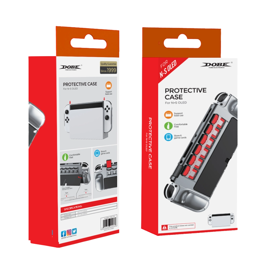 PROTECTOR ACRILICO + PUERTO CARTUCHO SWITCH OLED TNS-1190 DOBE